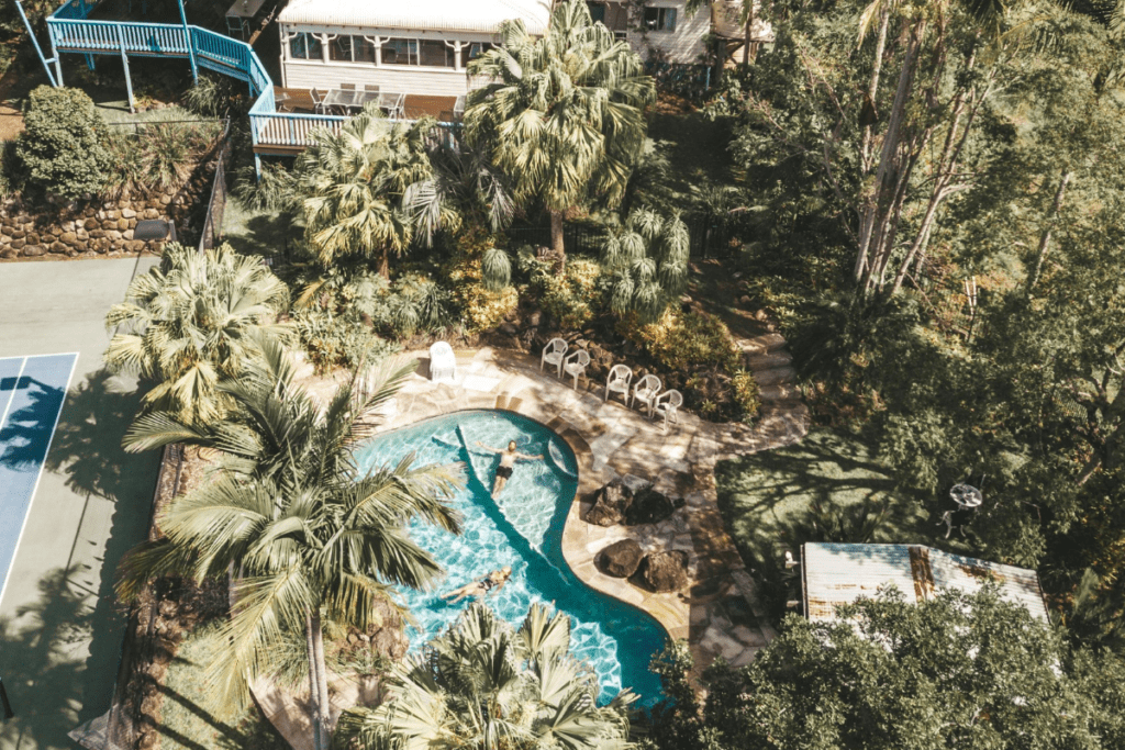 Original 1906 homestead with resort pool & tennis court