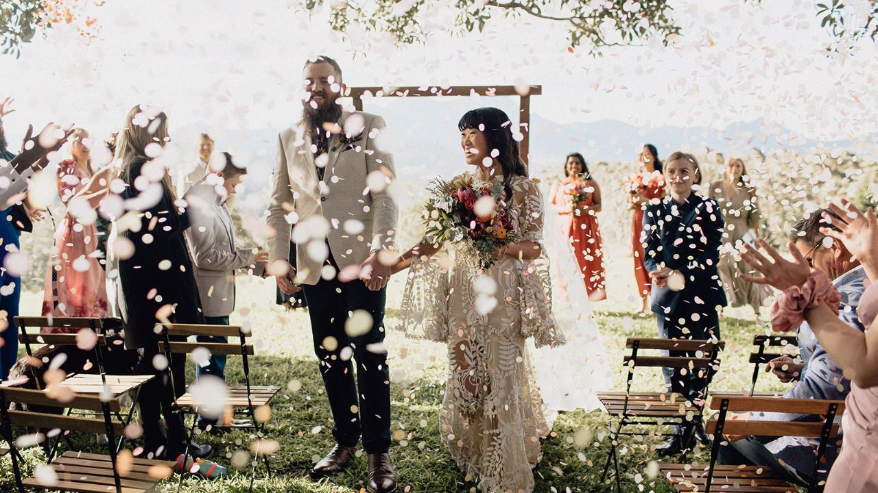 country wedding ceremony at Midginbil